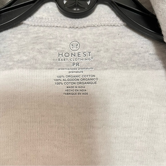 NWT Honest Baby Organic Cotton Sleep Play Preemie Stripes Neutral Unisex Boy - Picture 3 of 7